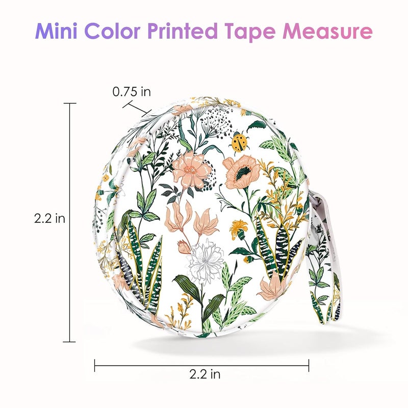 Gerkia Two-Piece Sewing Tape Measure，Colour Printed Small Retractable Soft Measuring Tape for Tailor Cloth Fabric Body Measurements. - Image 2